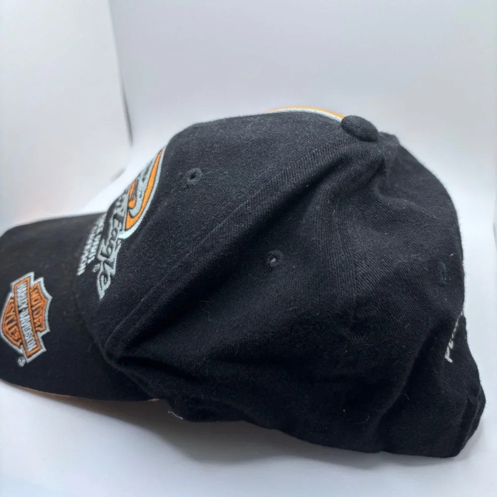 Harley Davidson Screamin Eagle Performance Parts Hat NHRA Black Orange Cap R1